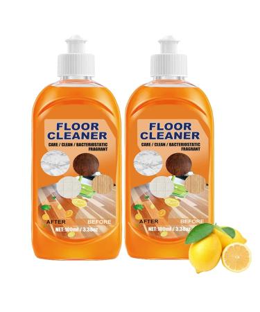 100ml Powerful Decontamination Floor Cleaner Wood Floor Stain Remover Cleaning Polishing Brightening Repair Scratch Tool Cleans Floors Quickly & Easily (2PCS)