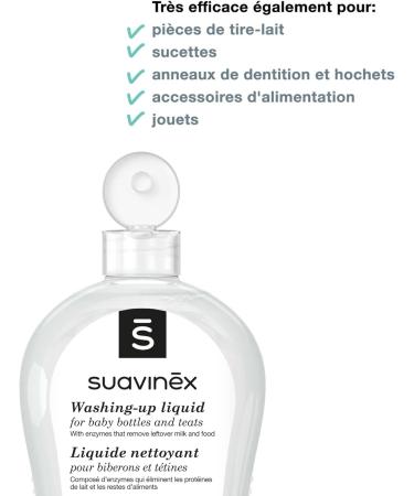 Suavinex Washing Up Liquid for Bottles Teats and Accessories. Bottle Cleaner Liquid. Fragrance and Colorants. Dermatology - Buy Online on GoSupps.com