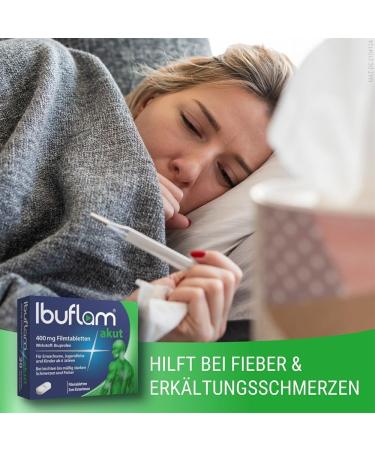 Ibuflam Acute 400 mg Film-Coated Tablets - Fast Pain Relief & Fever Reduction | 50 Pcs - International Shipping Available - Buy Online on GoSupps.com