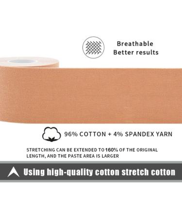 Cotton Sticky Kinesiology Tape - 16ft Therapeutic Athletic Tape for Pain Relief & Muscle Support (5CMx5M Neon Red) - International Shipping Available - Buy Online on GoSupps.com