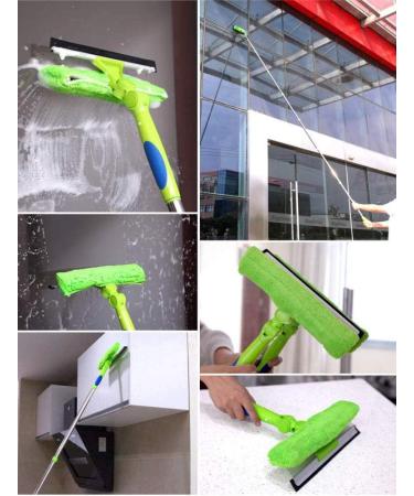 Cleaning Kit with Extension Pole Telescopic Window Cleaner with Squeegees Microfiber Feather Duster Reinforced Extension Pole High Altitude Glass Cleaning 9M - Buy Online on GoSupps.com