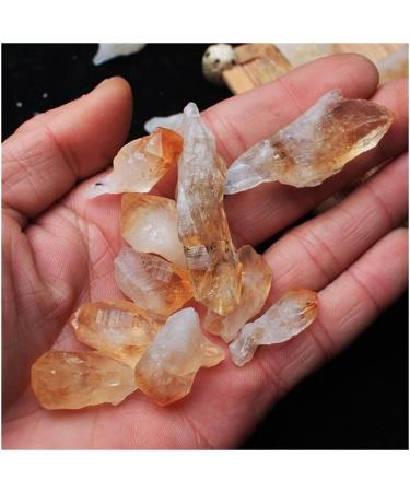Crystal 10pcs Citrine Point Yellow Quartz Crystal Rough Points Beautiful Crystal Gemstone Supplies for Jewelry Making - Buy Online on GoSupps.com