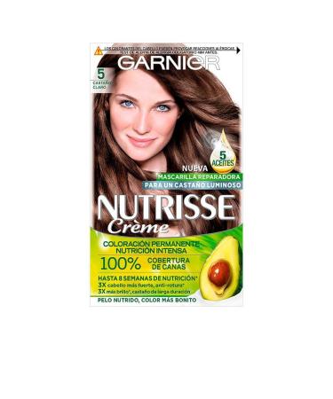 Garnier Nutrisse Permanent Hair Color Cream with Four Oils Nutritious Mascara - Light Chestnut 5
