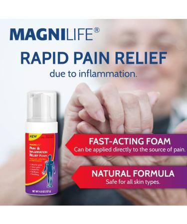 MagniLife Pain & Inflammation Relief Foam - Natural Muscle, Joint, and Arthritis Pain Relief - 4oz - Buy Online on GoSupps.com