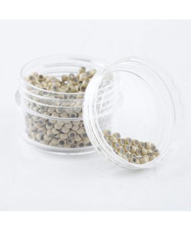 Vlasy Silicone Lined Nano Rings Beads for Nano Tip Hair Extensions Micro Nano Beads (600pcs Blonde) 600 Count(Pack of 1) Blonde