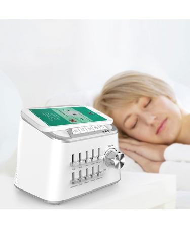 Cordless White Noise Machine 10-Sound Source Portable Sleep Aid with Wireless Charging Function 3W Adjustable Tone Bluetooth Sound Machine for Children Adults Seniors