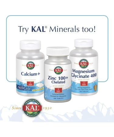 KAL Pantothenic Acid 1000 mg - 100 Tablets | Supports Energy & Metabolism - Buy Online on GoSupps.com