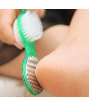 4-in-1 Foot Pumice Stone & Nail Scrubber - Ultimate Pedicure Tool for Smooth Feet & Clean Nails - Buy Online on GoSupps.com