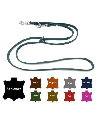 Dog liner Small dogs / large dogs 2m / 2.40m / 2.80m / 3.50m / 5m Double linen adjustable (2m x 12mm fir green) 2m x 12mm fir green