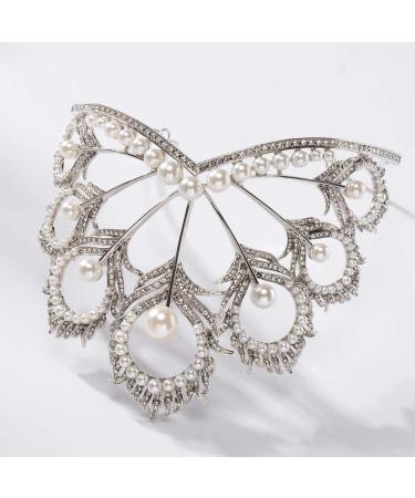 SNUOY Pearl Rhinestone Tiara - Elegant Pageant Queen Crown for Wedding Hair Jewelry - Buy Online on GoSupps.com