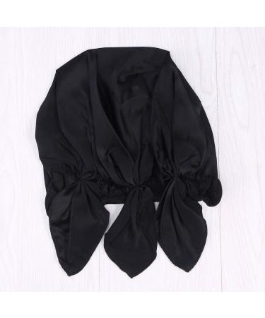 Frcolor Mulberry silk sleeping cap long hair bonnet night hair bonnet hat for women girls(Black) - Buy Online on GoSupps.com