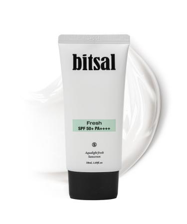 Bitsal AquaLight Fresh Sunscreen SPF50+ PA++++ Lightweight Hydrating UV Protection for Sensitive Skin Reef-Safe with Mugwort & Green Tea