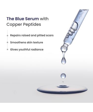  G n rique VK Pitstop Blue Copper Peptide Serum Repairs Acn Scars & Pitted Marks Evens Skin Tone & Reduces Blemishes For All Skin Types 25 Ml - Buy Online on GoSupps.com