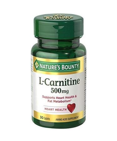 Nature's Bounty L-Carnitine 500 mg 30 Caplets (Pack of 2)