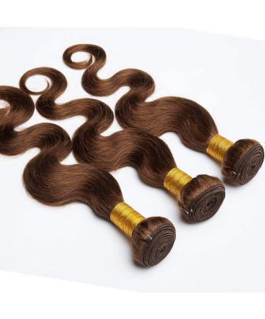24 1 Bundle Brazilian Body Wave Hair Extensions - 100% Virgin Human Hair - Middle Brown - Buy Online on GoSupps.com