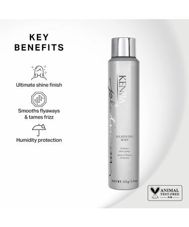 Kenra Platinum Silkening Mist | Brilliant Shine Spray for All Hair Types | Smooths Flyaways, Detangles, Tames Frizz | Humidity Protection | 5.3 oz - Buy Online on GoSupps.com