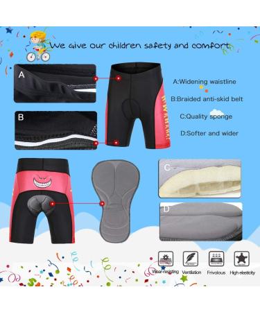 Children's Cycling Jersey Set for Boys & Girls | YFPICO Short Sleeve Bike Jersey & Shorts with Seat Pad - Red (Size 104-110) - Buy Online on GoSupps.com