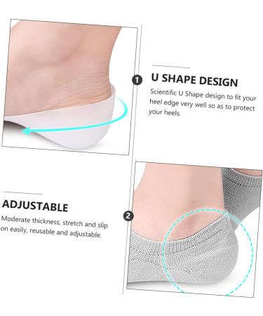 FOMIYES Heel Cover Half Pad - 2 Sets - White Sports Accessories for Comfort & Support - Buy Online on GoSupps.com