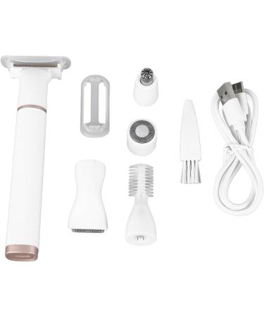 Electric Razor for Women - 5 in 1 Facial Hair Removal Shaver | Rechargeable Portable Face Eyebrow Nose & Ear Hair Remover - Buy Online on GoSupps.com