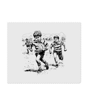 x "Kids Playing Rugby" Microfiber Cleaning Cloths for Glasses (LC00023993)