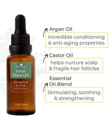 Plant Therapy Hair Therapy Set - Strengthen, Repair & Grow Shiny Healthy Hair - 1oz Serum & 10mL Essential Oil - Buy Online on GoSupps.com