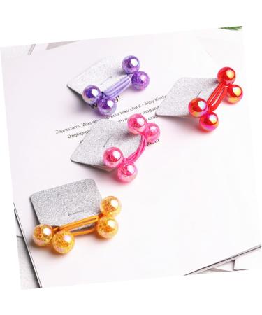 Beavorty 6 Pairs Twinbead Bubble Ponytail Holder small hair ties Elastic Hair Bands Handmade hair bun blue scrunchies sa ba lar Elastic Hair Rope Elastic ring girl child Heart-shaped - Buy Online on GoSupps.com