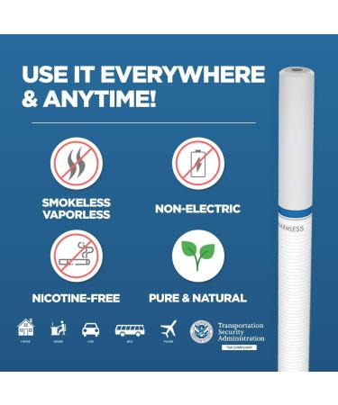 Smokeless Inhaler for Effective Smoking Cessation Support - Clinically Studied Oxygen Inhaler Quit Smoking Aid (1 Pack) - Buy Online on GoSupps.com