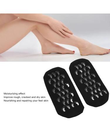 Qukaim Gel Moisturizing Socks Foot Gel Moisturizing Socks 2 Pairs Deep Moisturizing Remove Cracked Skin Reusable Black - Buy Online on GoSupps.com