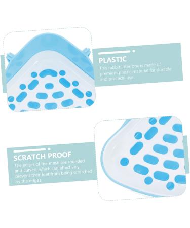 SEWOART Box Pet Urinal Potty Guinea Pig Brush Bunny Restroom Guinea Pig Training Pan Rabbit Toilet Pets Abs 24.5X18.5cm Blue - Buy Online on GoSupps.com