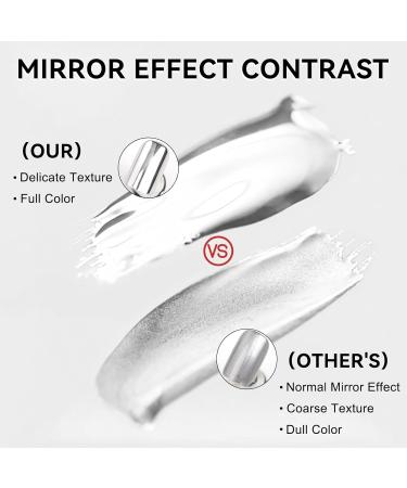 Erinde Silver Metallic Nail Polish Gel Mirror Effect Nail Polish Gel Set 3D Gorgeous Long Lasting Nail Gel Quick Dry Silver Painting Gel Nail Liner Painting DIY Nail Glitter with 3 Brushes yellow - Buy Online on GoSupps.com