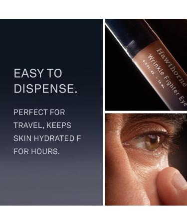 Hawthorne Men's Wrinkle Fighter Eye Cream - Under Eye Treatment with Green Tea, Vitamin B3, Peptides, and Silica - 0.3 Ounce - Buy Online on GoSupps.com