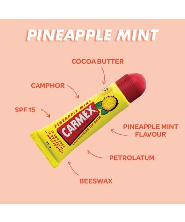 Carmex Pineapple Mint Lip Balm 11.6ml - Moisturizing Lip Balm Tube - Buy Online on GoSupps.com