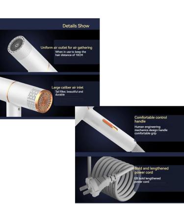 Electric Hair Dryer High-Power Electric Hair Dryer Home Hair Dryer Hot Wind Comb Hair Salon Blowing Comb 3 Mode Wet and Dry (Black) - Buy Online on GoSupps.com