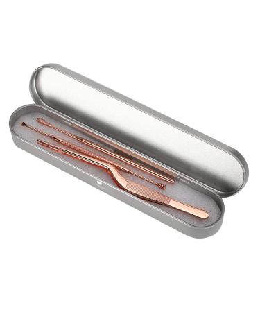 Stainless Steel 3-Piece Ear Cleaning Tool Set Ear Spoon Earwax Remover & Rotatable Tweezers for Effective Ear Care - Buy Online on GoSupps.com