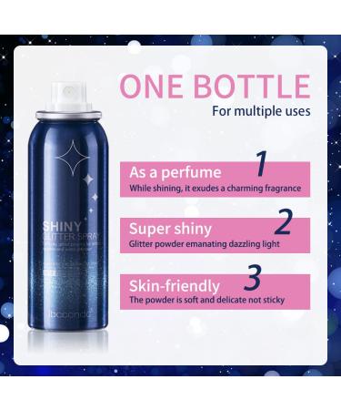 Body Glitter Spray Set - Shimmer Highlighter Powder for Hair & Body, Perfect for Prom, Festival, Rave - 2 Pack (60ml) - Buy Online on GoSupps.com