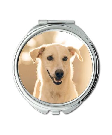 Mirror Travel Mirror Adorable Dog Pet Animal Canine White Pocket Mirror portable mirror