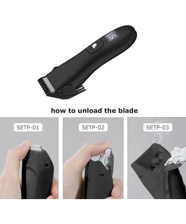 Men's Electric Body Hair Trimmer & Beard Shaver - USB Rechargeable, Waterproof Groomer with LED Display - Buy Online on GoSupps.com