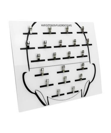 Hair Extension Board Wooden Thread Rack Holder Acrylic Hair Extension Holder Board Wig Sectioning Display Grafting Plate For Hairpieces Home Salon Shop head white