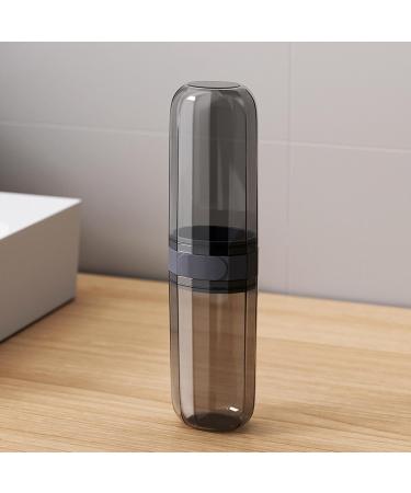 Transparent Toothbrush Holder Travel Case - Dustproof & Leak-Proof Organizer for Hygiene | Black Toothbrush Storage Solution - Buy Online on GoSupps.com