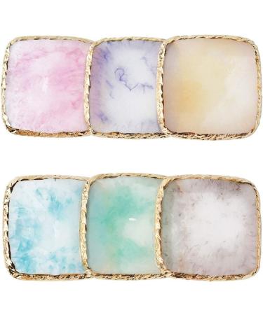  Danlai Resin Nail Palette Nail Polish Cosmetic Palette Gold Pigment Nail Polish Holder Mixing Plate Paint Plate Pink - Buy Online on GoSupps.com