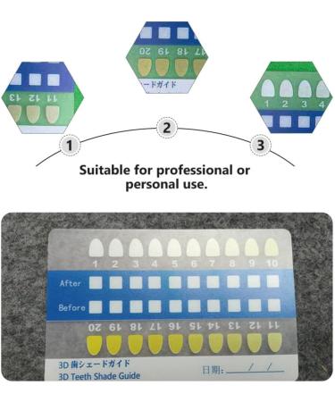 40Pcs Teeth Whitening Shade Guide - Professional Tooth Bleaching Chart for Home & Dental Use - Buy Online on GoSupps.com
