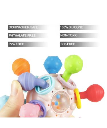 PandaEar Baby Sensory Toys | Silicone Teething Toy & Activity Rattle for 0-12 Months | BPA Free & Developmental Infant Gift - Buy Online on GoSupps.com
