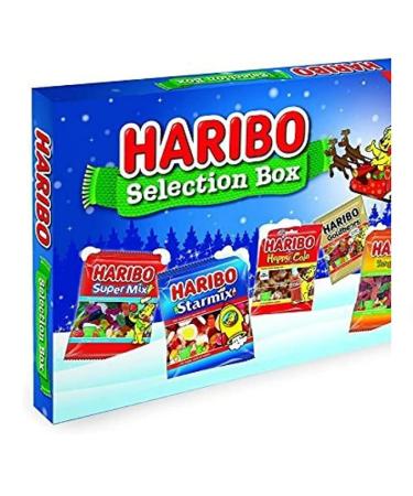 Christmas Selection Box 182g - Haribo's Selection Box with a Thank You Sticker - Christmas Sweet Treats For Kids and Adult
