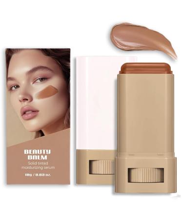 Foundation Stick Skin Tint for Black Women 6 Color Skin Tint Balm Face Solid Tinted Moisturizing Contour Stick Foundation 06 #6