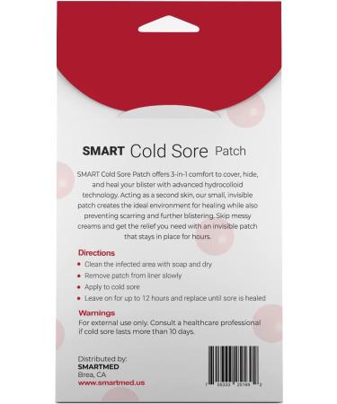Soothing Cold Sore Treatment Patch - Prevent Breakouts, Relieve Itching and Burning | Invisible Discrete Design, Skin Safe Adhesive - 24 Patches, 24 Count - Buy Online on GoSupps.com