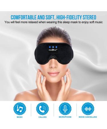 Music Sleep Headphones Bluetooth Headband Sleep Mask for Side Sleepers - Wireless Earbuds for Men, Women - Office Nap, Air Travel - Cool Tech Gifts - Buy Online on GoSupps.com