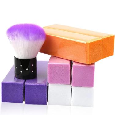 Beavorty 1 Set makeup brush large Makeup Powder Blush nail duster brush kit Nail Polish Block Nail Art finger nail files Nail Cleaning Brush buffing block toenail file paint purple manicure - Buy Online on GoSupps.com