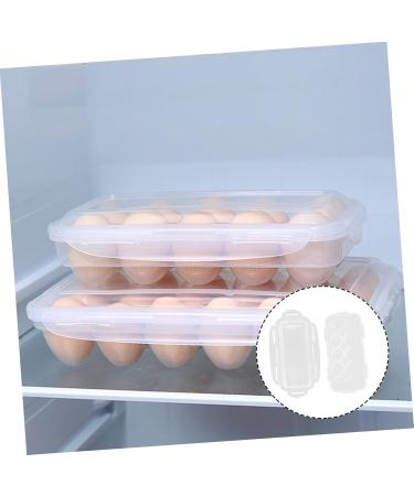 CAXUSD Box Fresh-Keeping Egg Bag Fridge Deviled Egg Tray with Lid Refrigerator Egg Container Food Egg Rack White 27.5x13cm - Buy Online on GoSupps.com