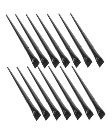 CRILSTYLEO 12pcs Eyeliner Brush Eye Shadow Brush Cosmetic Brush Concealer Brush Eyebrow Brush Nylon Black 15.5x1.2x0.6cm