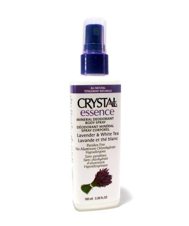 Crystal Deodorant Essence Spray 4oz Lavender & White Tea (6 Pack)